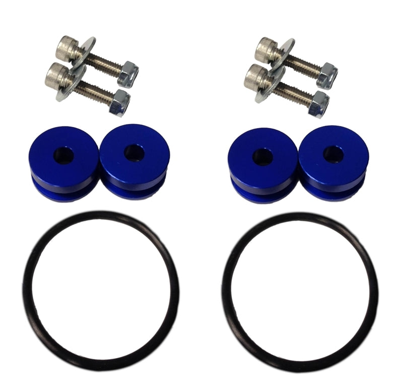 Torque Solution Universal Billet Bumper Quick Release Kit Universal Blue - eliteracefab.com