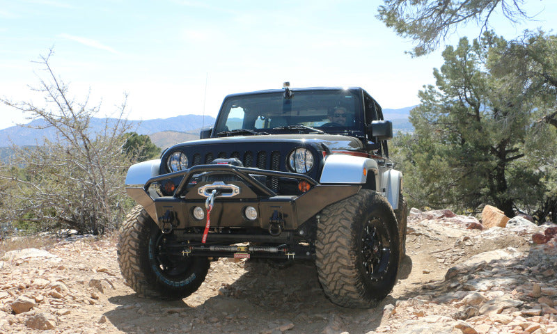 Rampage 2007-2018 Jeep Wrangler(JK) Recovery Bumper Front - Black - eliteracefab.com