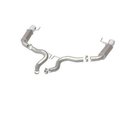 MagnaFlow Axle Back, SS, 3in, Competition, Dual Split Polished 4.5in Tip 2015 Ford Mustang GT V8 5.0 Magnaflow