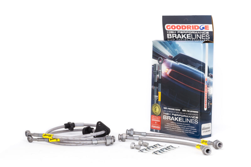 Goodridge 92-95 Honda Civic All Models w/ Rear Drum / 93-00 Del Sol Rear Drum SS Brake Lines - eliteracefab.com