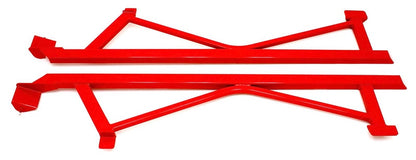 BMR SUBFRAME CONNECTORS WELD-ON BOXED RED (05-14 MUSTANG/GT500) - eliteracefab.com