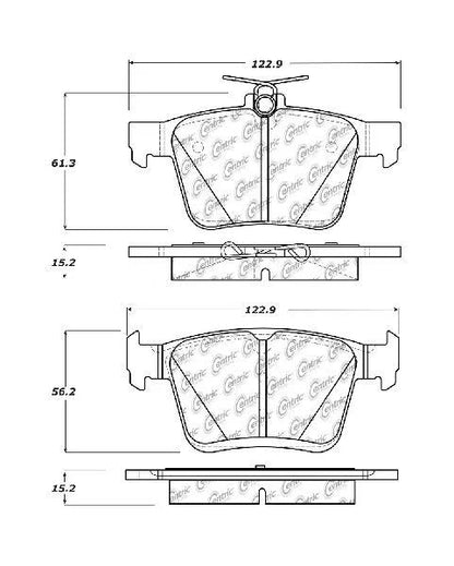 POSIQUIET 14-16 AUDI A3 REAR BRAKE PADS, 105.17610 - eliteracefab.com