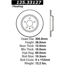 Load image into Gallery viewer, CENTRIC 09-10 AUDI A4/A4 QUATTRO / 08-10 A5 / 10 S4 REAR PREMIUM HIGH CARBON ROTOR, 125.33127 - eliteracefab.com