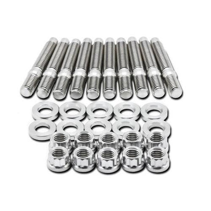 STAINLESS STEEL EXHAUST MANIFOLD STUDS - M8X1.25X45MM 9 PIECE KITS - eliteracefab.com