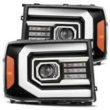 07-13 GMC Sierra PRO-Series Projector Headlights Black AlphaRex