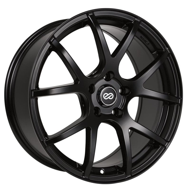 Enkei M52 17x7.5 40mm Offset 5x114.3 Bolt Pattern 72.6mm Bore Dia Matte Black Wheel Enkei