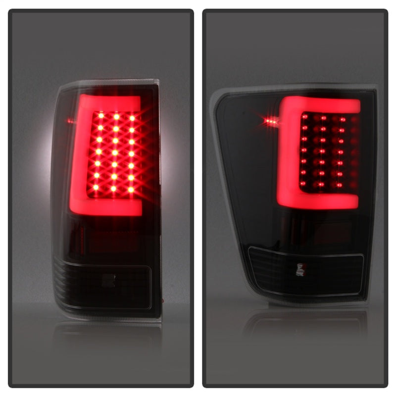 xTune 04-15 Nissan Titan Light Bar LED Tail Lights - Black (ALT-ON-NTI04-LBLED-BK) - eliteracefab.com