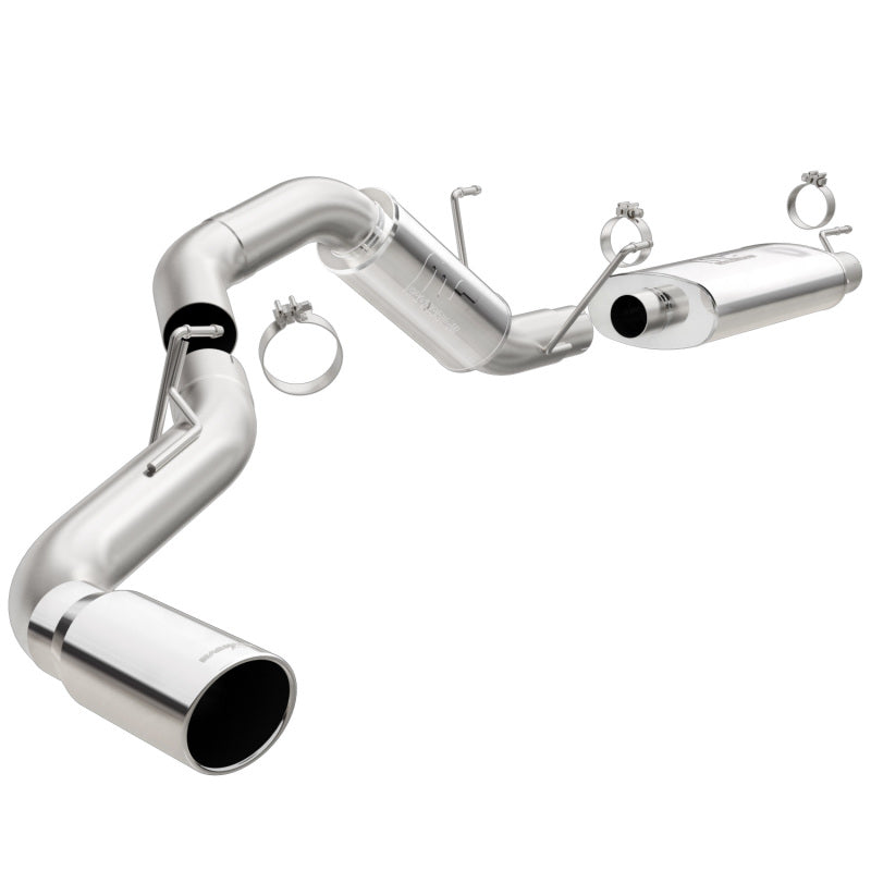 MagnaFlow Cat-Back, SS, 4in, Single Pass Side Rear Exit 5in Tip 14-15 Ram 2500 6.4L V8 CC LB/MC SB - eliteracefab.com