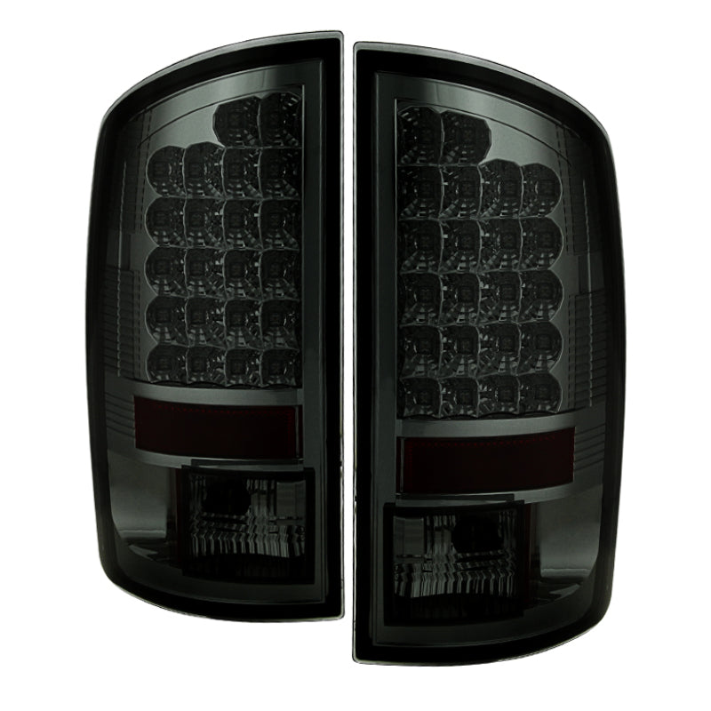 Spyder Dodge Ram 07-08 1500/Ram 07-09 2500/3500 LED Tail Lights Smoke ALT-YD-DRAM06-LED-SM - eliteracefab.com