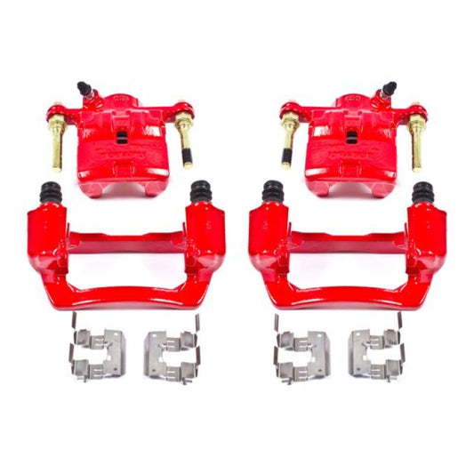 Power Stop 09-13 Subaru Forester Rear Red Calipers w/Brackets - Pair - eliteracefab.com
