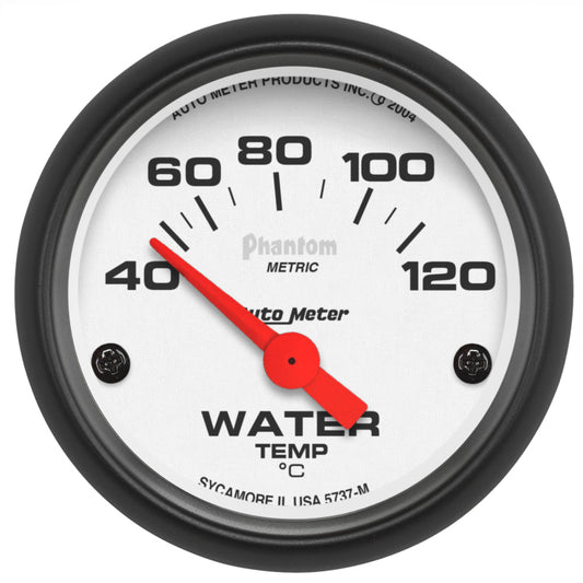 Autometer Phantom 52mm 40-120 Deg C Electronic Water Temp Gauge 5737-M