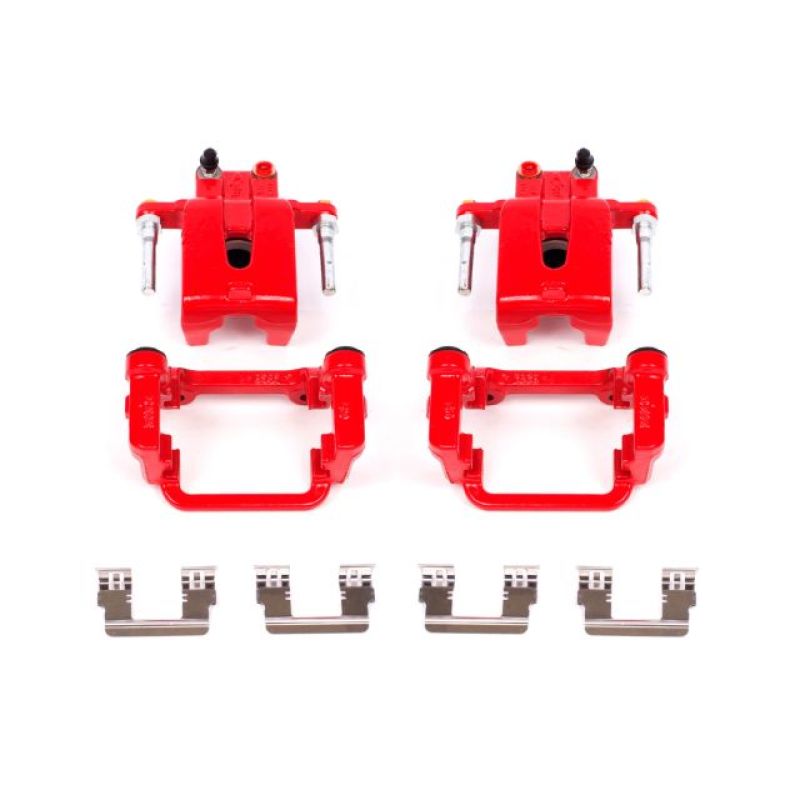 Power Stop 05-19 Chrysler 300 Rear Red Calipers w/Brackets - Pair - eliteracefab.com