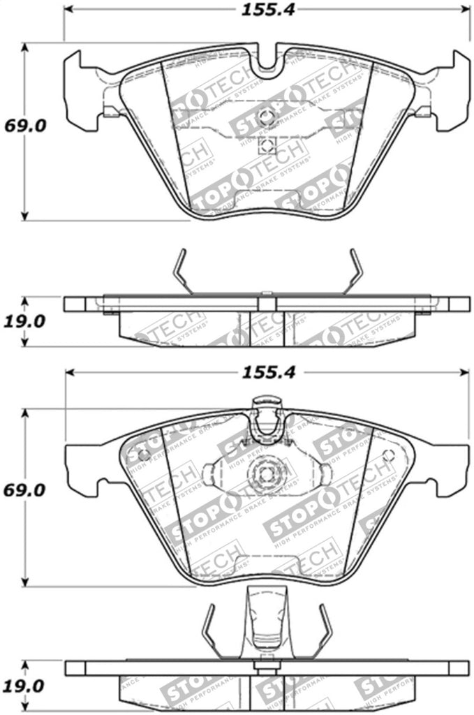 STOPTECH PERFORMANCE 07-09 BMW E90/E92/E93 335I COUPE/SEDAN FRONT BRAKE PADS D918, 309.09180 - eliteracefab.com