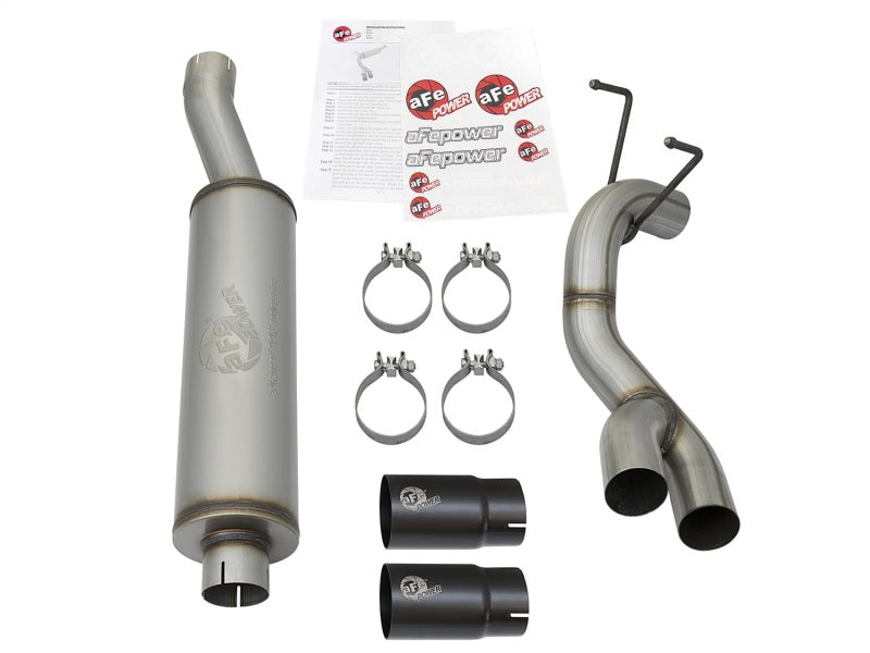 aFe Rebel Series 3-1/2in 409 SS Cat-Back Exhaust System w/Black Tip RAM 2500/3500 14-17 V8 6.4L aFe