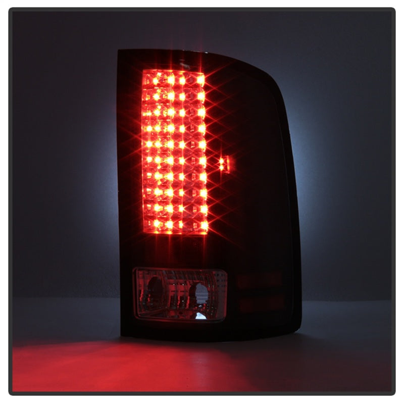 Spyder GMC Sierra 07-13 (Not fit 3500 Dually 4 Rear Wheels)LED Tail Lights Black ALT-YD-GS07-LED-BK - eliteracefab.com