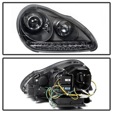 Load image into Gallery viewer, Spyder Porsche Cayenne 03-06 Projector Xenon/HID Model- DRL LED Blk PRO-YD-PCAY03-HID-DRL-BK - eliteracefab.com