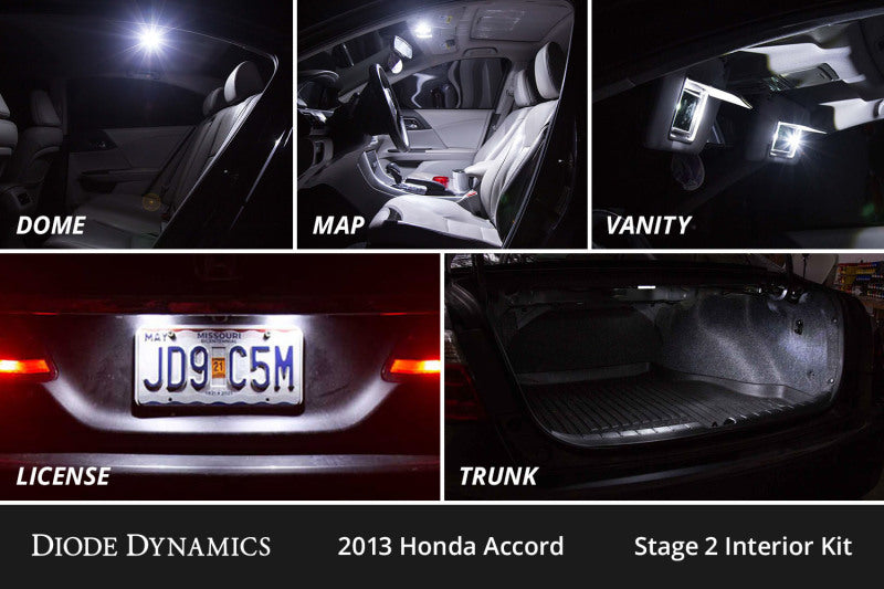 Diode Dynamics 13-17 Honda Accord Interior LED Kit Cool White Stage 1