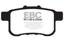 Load image into Gallery viewer, EBC 09-14 Acura TSX 2.4 Greenstuff Rear Brake Pads - eliteracefab.com