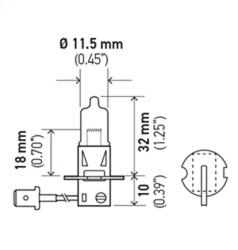 Hella Optilux H3 12V / 100W Xenon White XB Light Bulb - eliteracefab.com