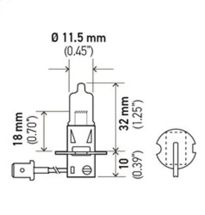 Hella H3 Halogen Bulb *Must Order Qty 10* - eliteracefab.com