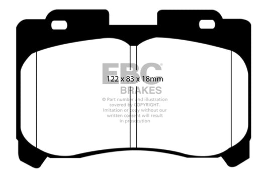 EBC 93-98 Toyota Supra 3.0 Twin Turbo Redstuff Front Brake Pads - eliteracefab.com