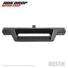 Westin HDX Drop Hitch Step 34in Step 2in Receiver - Textured Black - eliteracefab.com