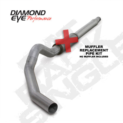 DIAMOND EYE 5" ALUMINIZED CAT BACK SINGLE OUTLET EXHAUST 03-07 6.0L FORD POWERSTROKE K5344A - eliteracefab.com