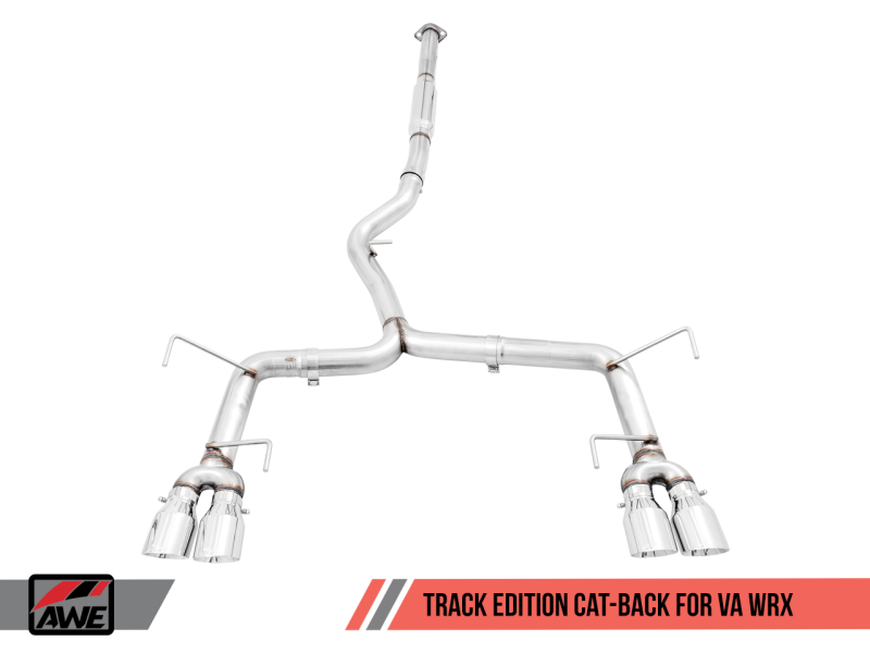 AWE Tuning Subaru WRX/STI VA/GV Sedan Track Edition Exhaust - Chrome Silver Tips (102mm) - eliteracefab.com