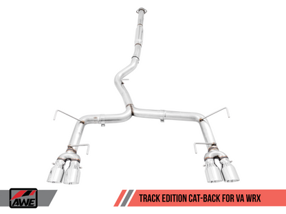 AWE Tuning Subaru WRX/STI VA/GV Sedan Track Edition Exhaust - Chrome Silver Tips (102mm) - eliteracefab.com