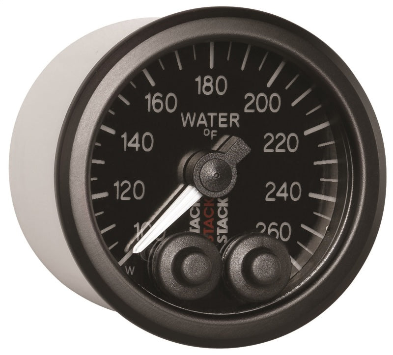 AutoMeter GAUGE; WATER TEMP; PRO-CONTROL; 52MM; BLK; 100-260deg.F; 1/8in. NPTF MALE - eliteracefab.com