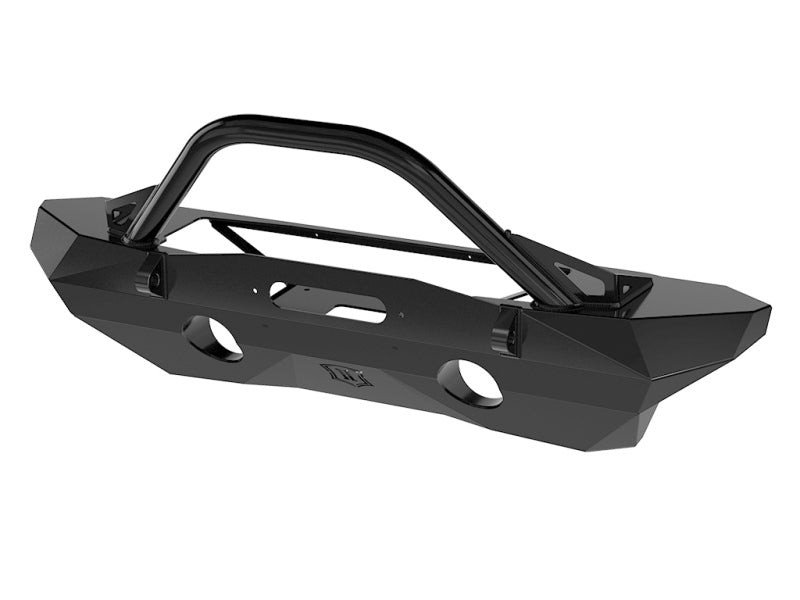 ICON 07-18 Jeep Wrangler JK Pro Series Mid Width Front Recessed Winch Bumper w/Bar/Tabs ICON