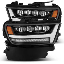 Load image into Gallery viewer, AlphaRex 19-20 Ram 1500HD NOVA LED Proj Headlights Plank Style Gloss Blk w/Activ Lght/Seq Signal/DRL - eliteracefab.com