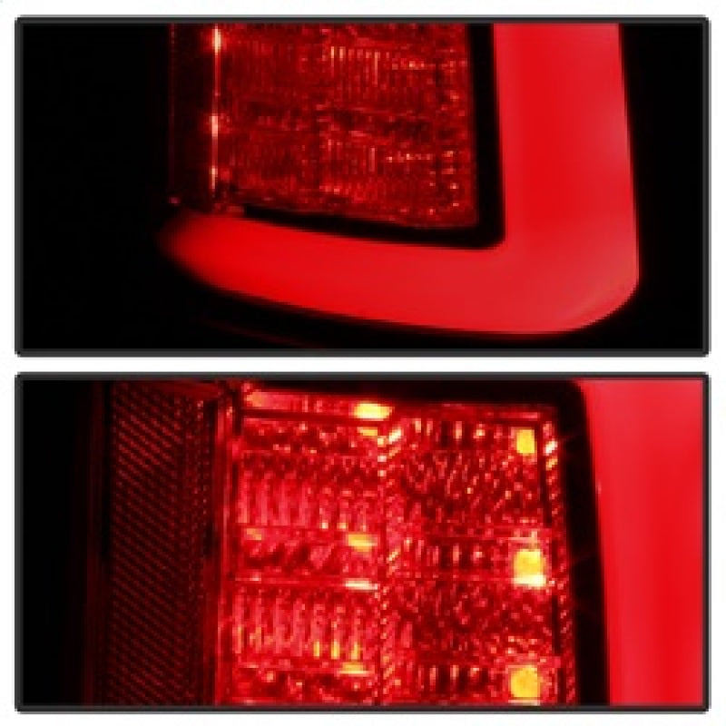 Spyder 09-16 Dodge Ram 1500 Light Bar LED Tail Lights - Black Smoke ALT-YD-DRAM09V2-LED-BSM - eliteracefab.com