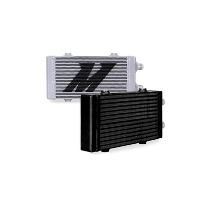 Mishimoto Universal Small Bar and Plate Dual Pass Silver Oil Cooler - eliteracefab.com
