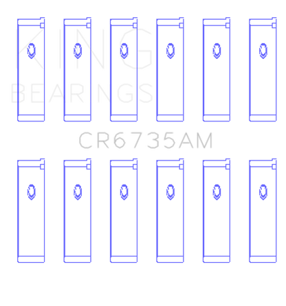 King Mitsubishi 6G74 3000GT/Dodge Stealth (Size 0.5) Performance Rod Bearing Set King Engine Bearings