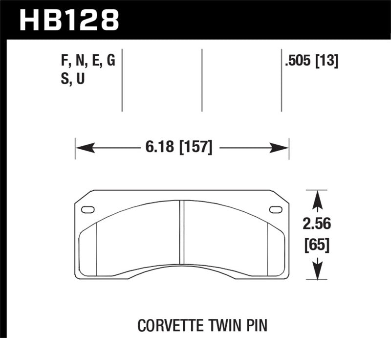 Hawk Performance HPS Brake Pads - HB128F.505 Hawk Performance