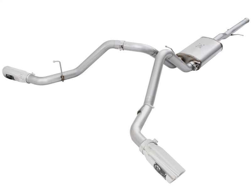 aFe Mach Force-XP Exhaust 3in Cat-Back SS 14-15 GM 1500 Trucks 4.3L/5.3L Dual Split w/ Polished Tip aFe