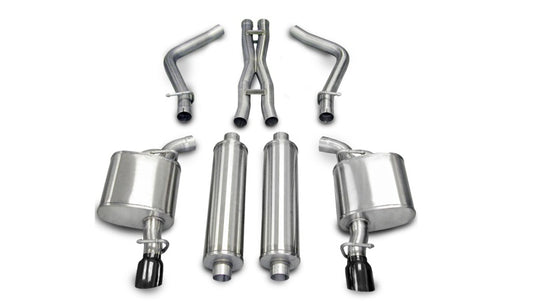 Corsa 05-10 Dodge Charger R/T 5.7L V8 Black Xtreme Cat-Back Exhaust CORSA Performance