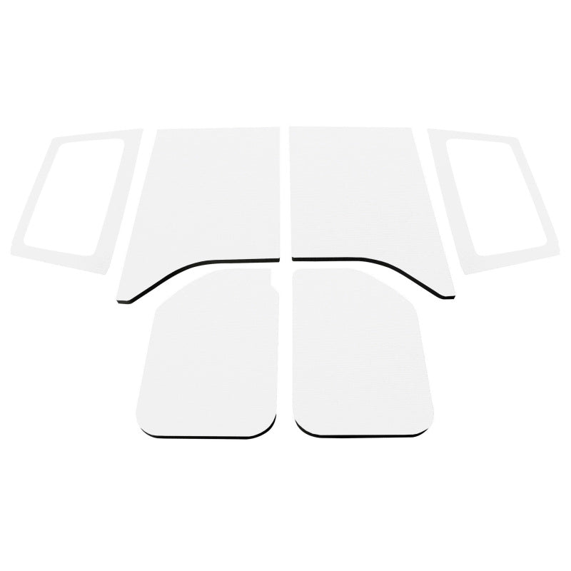 DEI 11-18 Jeep Wrangler JK 2-Door Boom Mat Complete Headliner Kit - 6 Piece - White DEI
