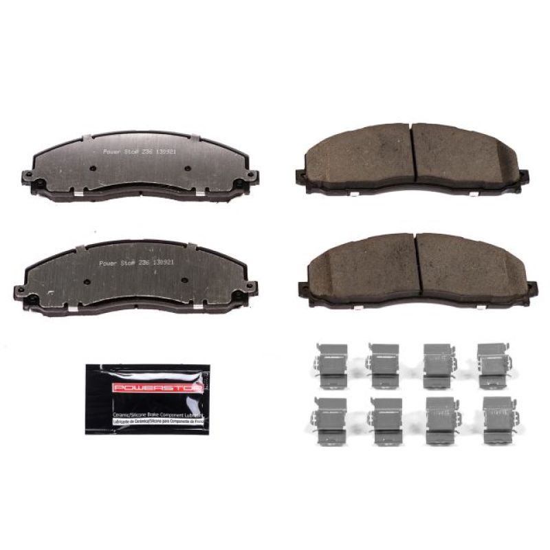 Power Stop 12-19 Ford F-250 Super Duty Front Z36 Truck & Tow Brake Pads w/Hardware - eliteracefab.com