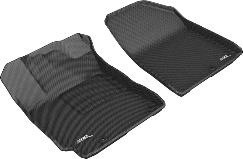 3D MAXpider 2019-2020 Kia Forte Kagu 1st Row Floormat - Black - eliteracefab.com