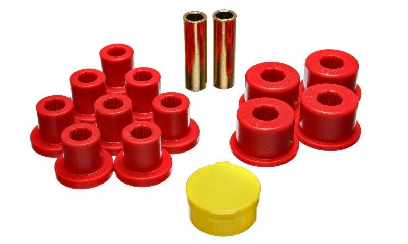 Energy Suspension 6/74-80 MG MGB Red Rear Leaf Spring Bushing Set - eliteracefab.com