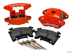 Wilwood D154 Front Caliper Kit - Red 1.62 / 1.62in Piston 0.81in Rotor - eliteracefab.com