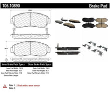 Load image into Gallery viewer, POSIQUIET 05-10 HONDA ODYSSEY FRONT CERAMIC BRAKE PADS, 105.10890 - eliteracefab.com