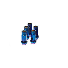 Load image into Gallery viewer, WHEEL MATE MUTEKI SR48 OPEN END LOCKING LUG NUT SET OF 4 – BURNING BLUE NEON 12×1.25 48MM - eliteracefab.com