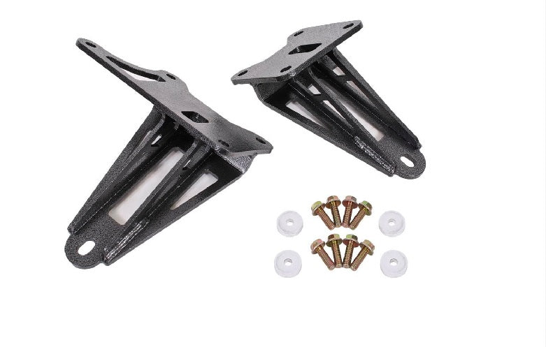 BMR MOTOR MOUNT BRACKET ADJ HEIGHT BLACK (2015+ MUSTANG) - eliteracefab.com