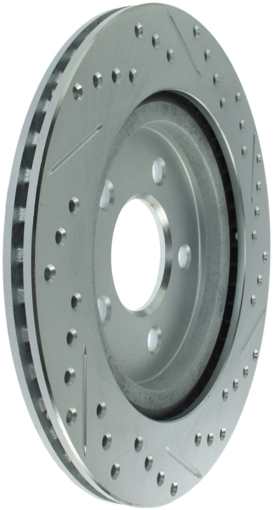 StopTech Select Sport 05-10 Ford Mustang GT Slotted and Drilled Rear Right Rotor - eliteracefab.com