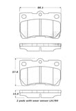 StopTech Premium Ceramic Rear Brake Pads - 308.11130