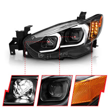 Load image into Gallery viewer, ANZO USA Mazda 6 Projector Headlights W/ Plank Style Design Black; 2014-2015 - eliteracefab.com