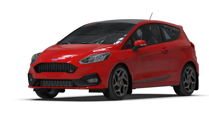 Rally Armor 18-22 Ford Fiesta ST MK8 Black UR Mud Flap w/ Orange Logo